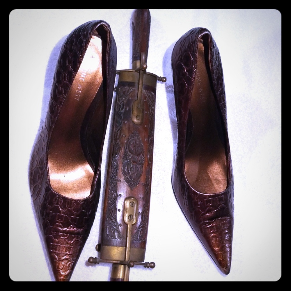 Nine west pointy toed high heels
